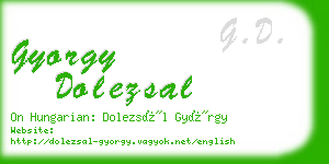 gyorgy dolezsal business card